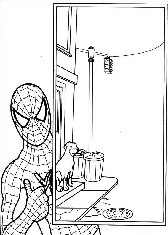 Plansa de colorat cu Spiderman 16 8